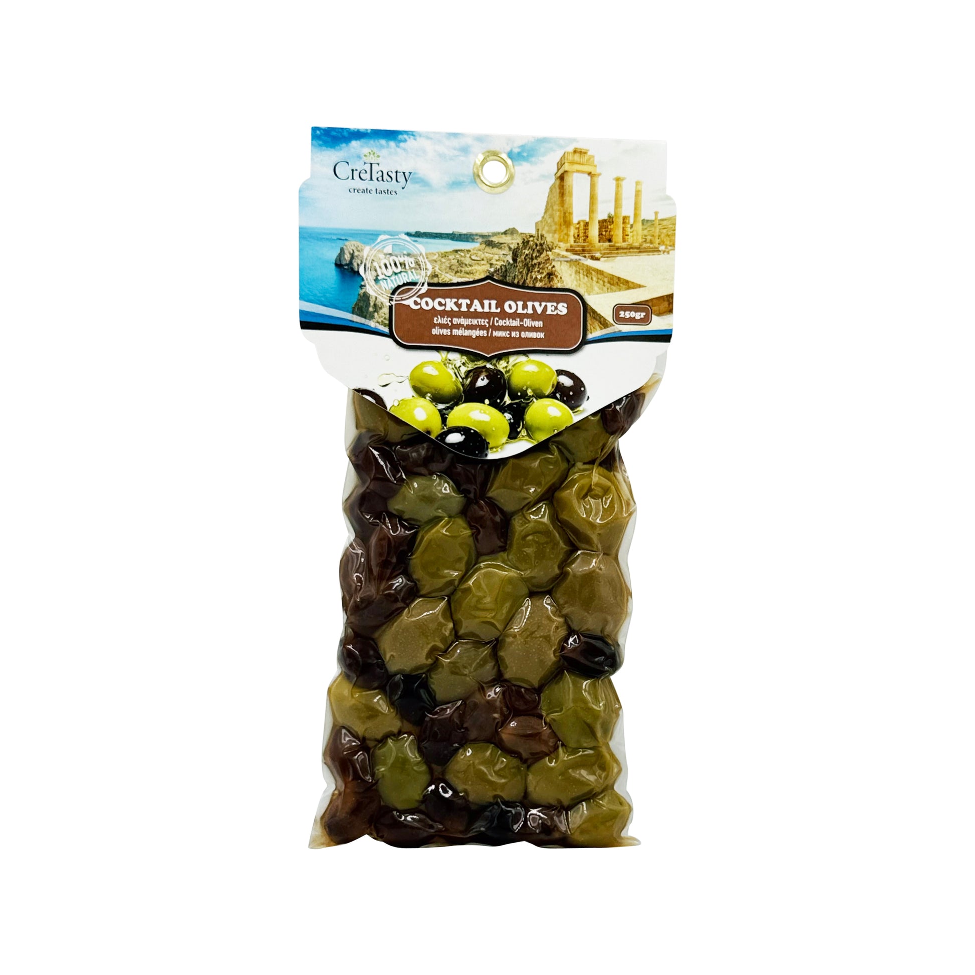 Ελιές Cocktail Ολόκληρες CreTasty 250γ. – Ελληνικό Προϊόν