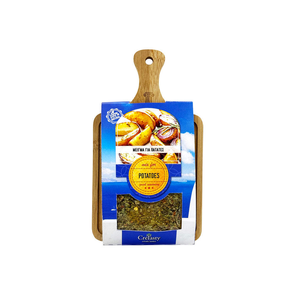 Μείγμα για πατάτες CreTasty 20γ σε ξύλινη συσκευασία για gift shops