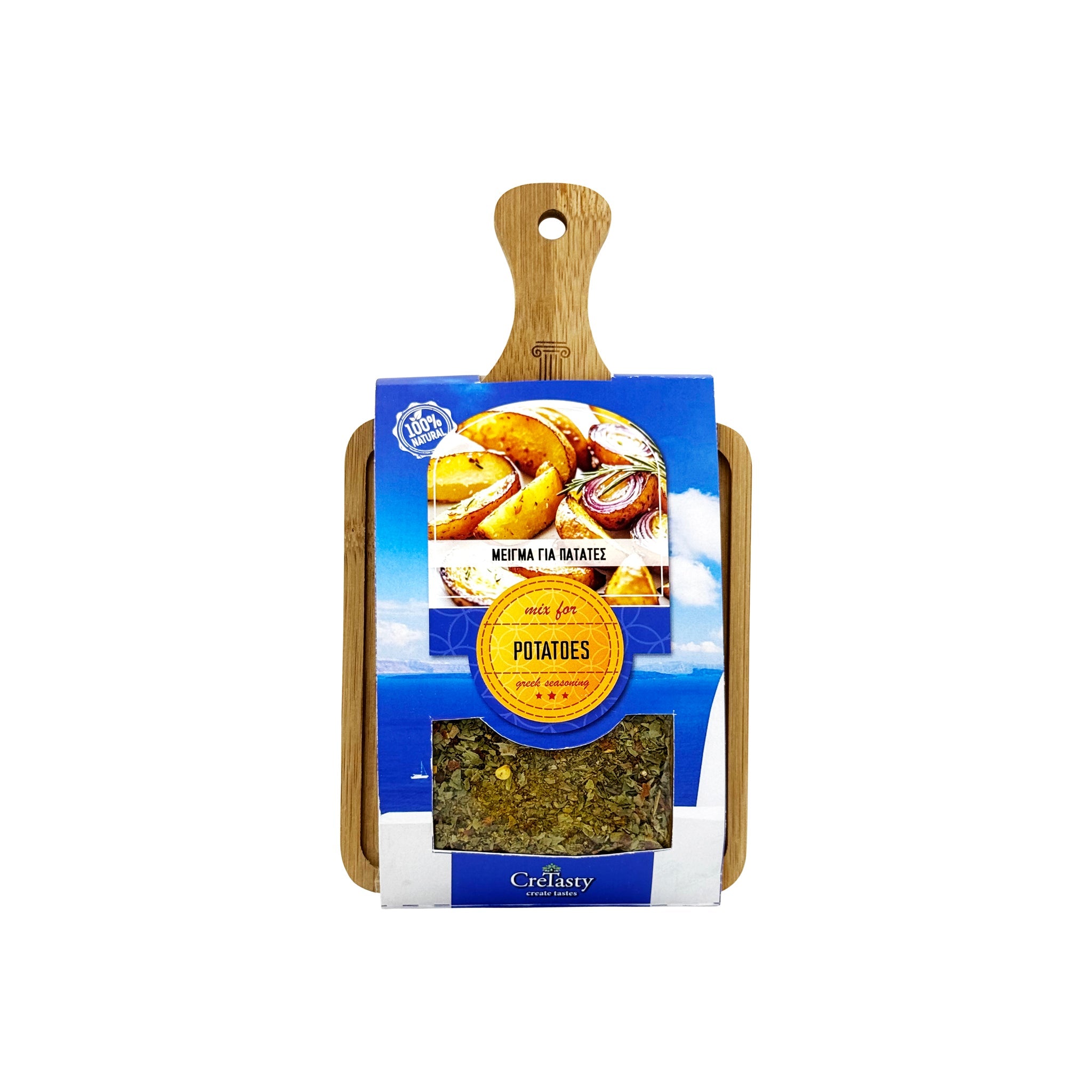Μείγμα για πατάτες CreTasty 20γ σε ξύλινη συσκευασία για gift shops