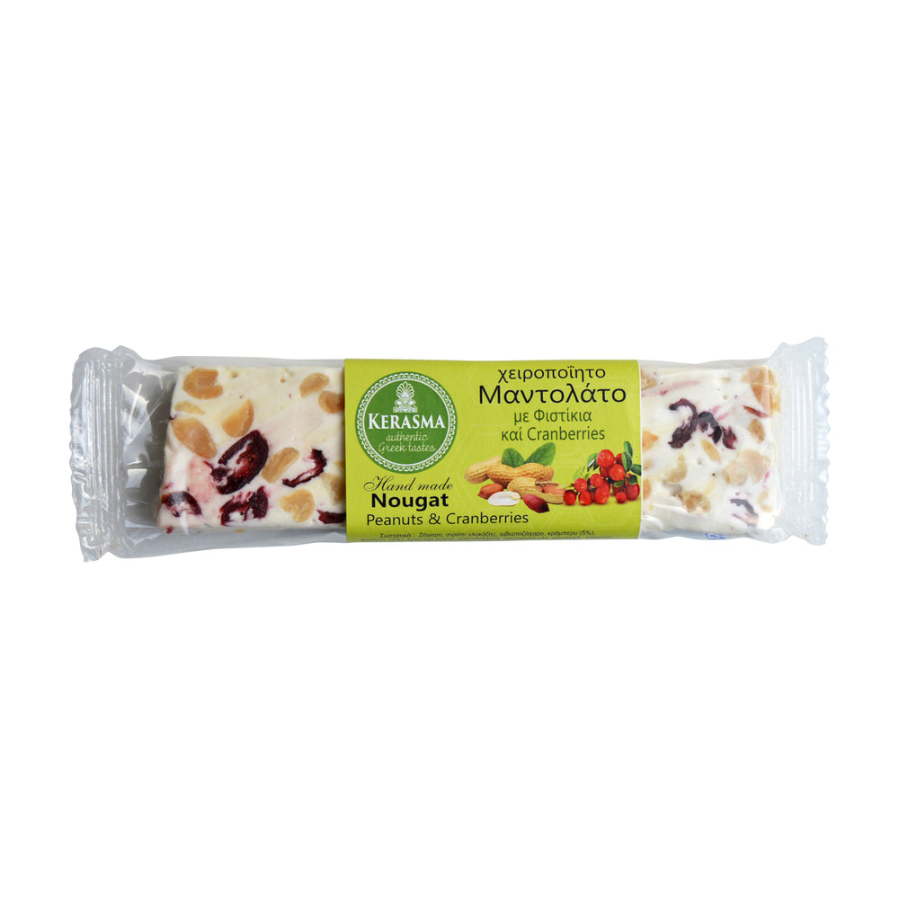 Μαντολάτο Φιστίκι & Cranberries KERASMA 70g