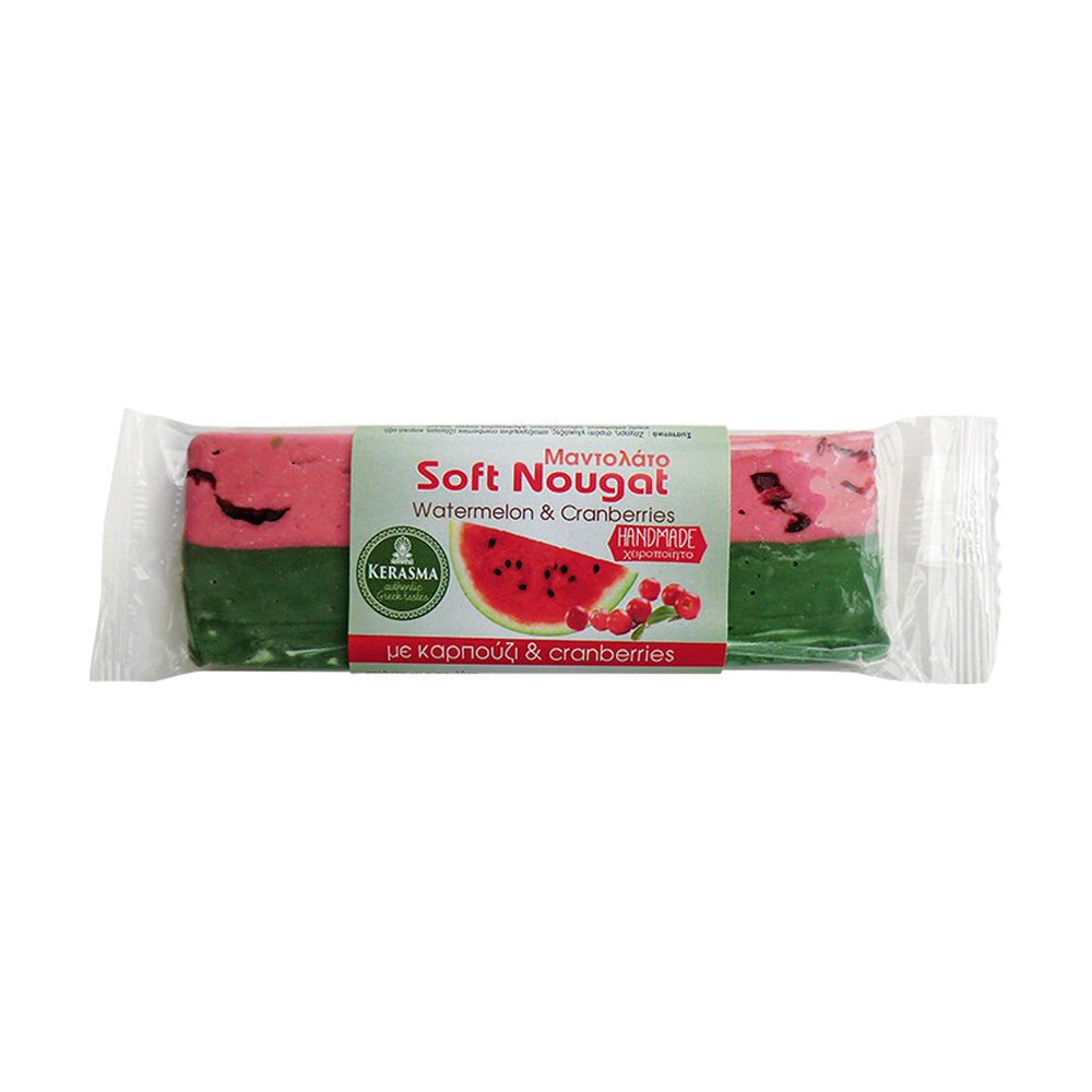 Μαντολάτο δίχρωμο Καρπούζι - Cranberries KERASMA 70g