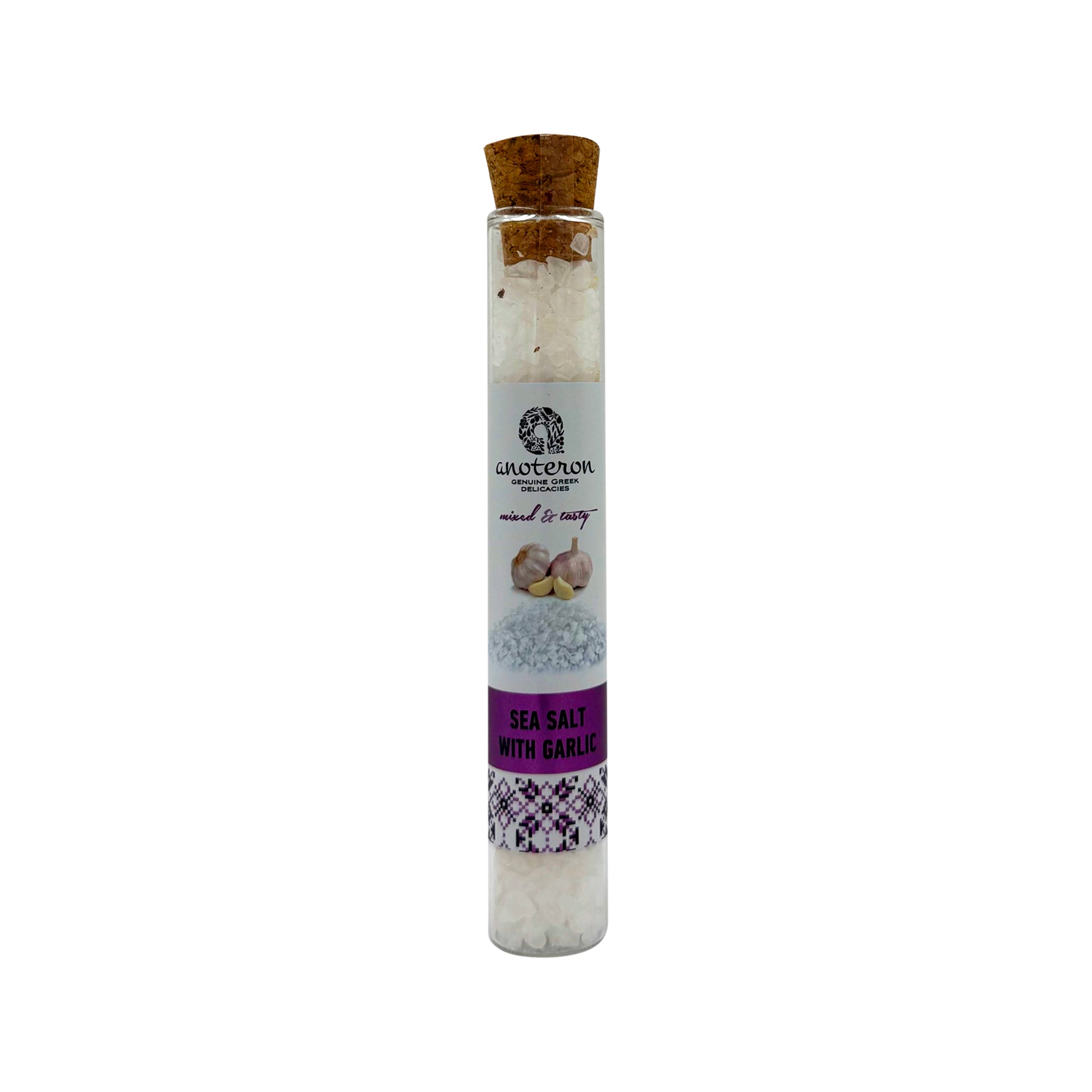 Γυάλινος Σωλήνας με Χοντρό Αλάτι & Σκόρδο Anoteron 70g