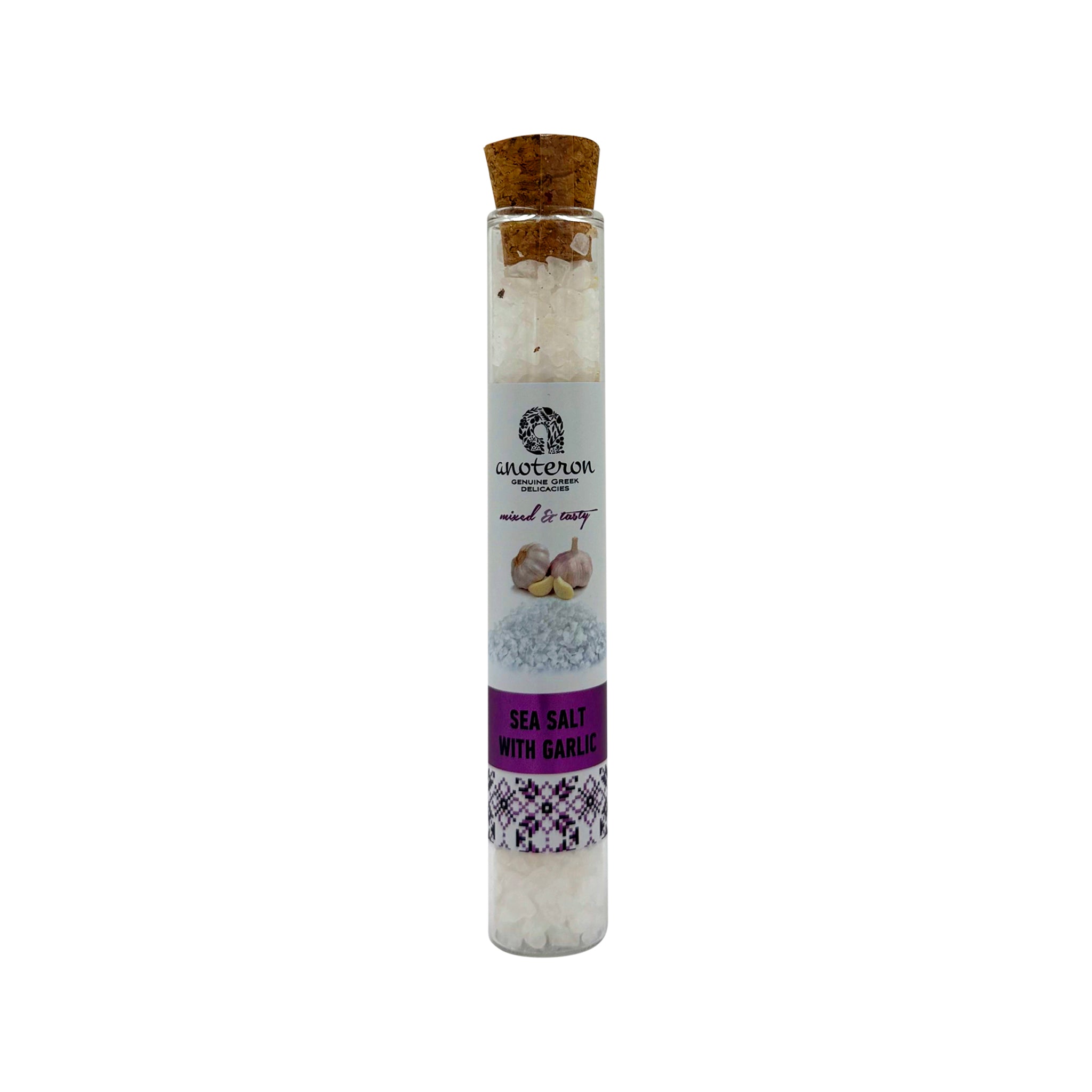 Γυάλινος Σωλήνας με Χοντρό Αλάτι & Σκόρδο Anoteron 70g