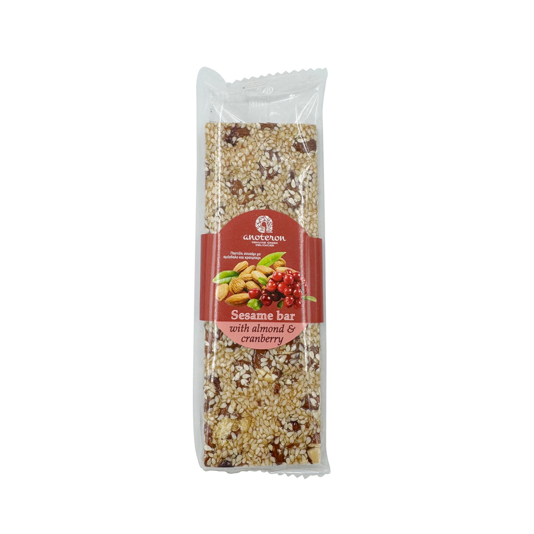 Παστέλι με αμύγδαλο, cranberries και σουσάμι Anoteron 60g