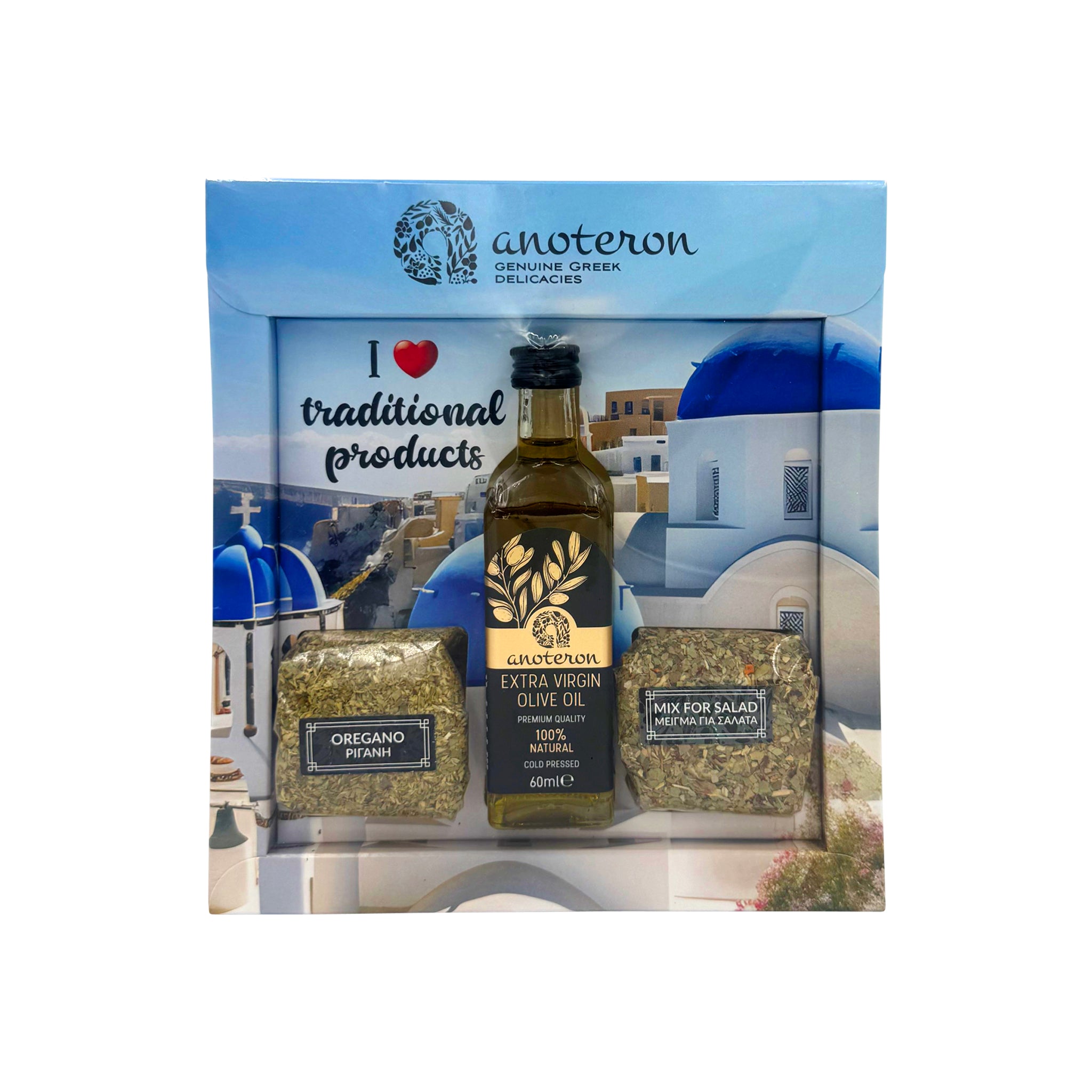 Σετ Δώρου YAMAS Anoteron - Ελαιόλαδο 60ml & 2 Μπαχαρικά