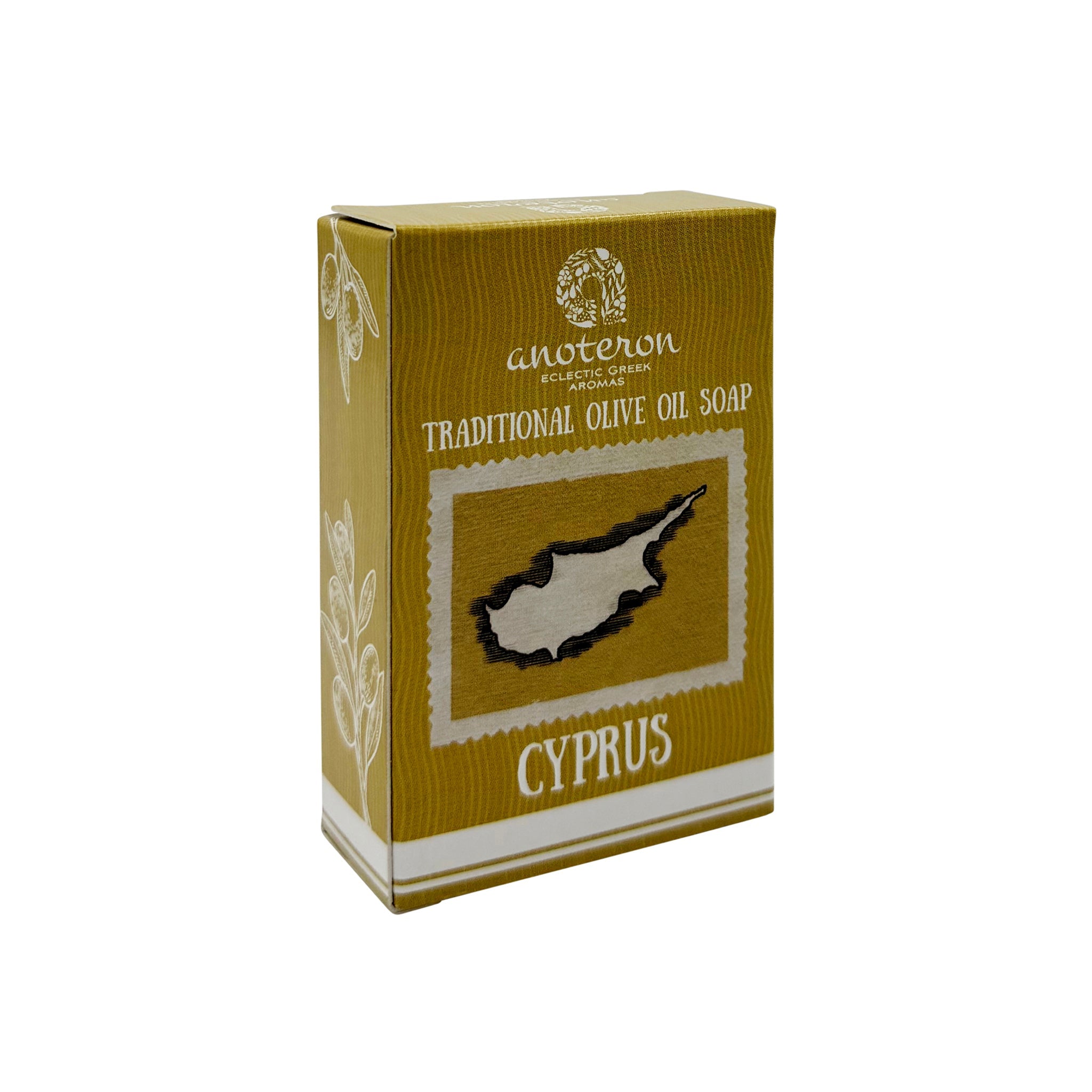 Σαπούνι ελαιολάδου με εικαστικό Κύπρου Anoteron 100g  