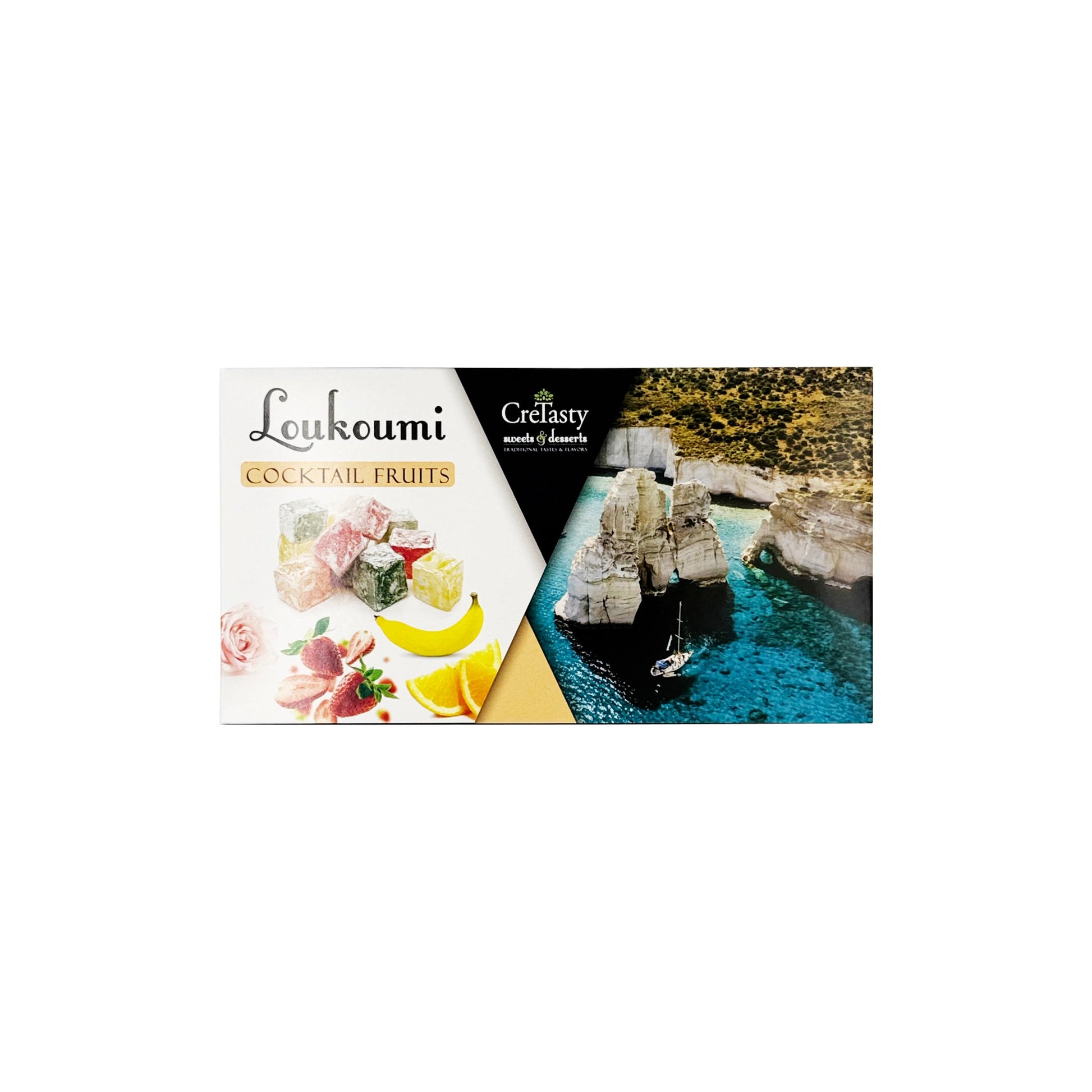 Λουκούμι Cocktail Fruits CreTasty 200γ με φρουτένιες γεύσεις και εικόνα από τη Μήλο